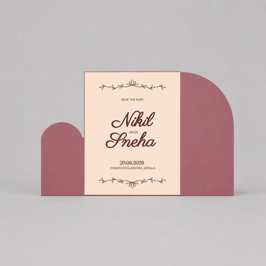 Wedding Card - Round Shape